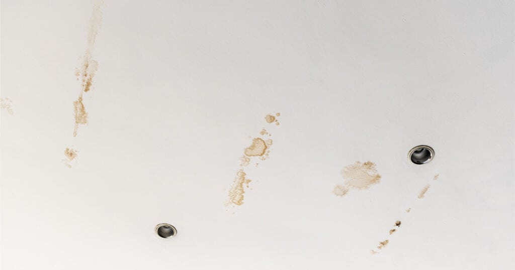 Water stains on your ceiling is a clear roof repair sign